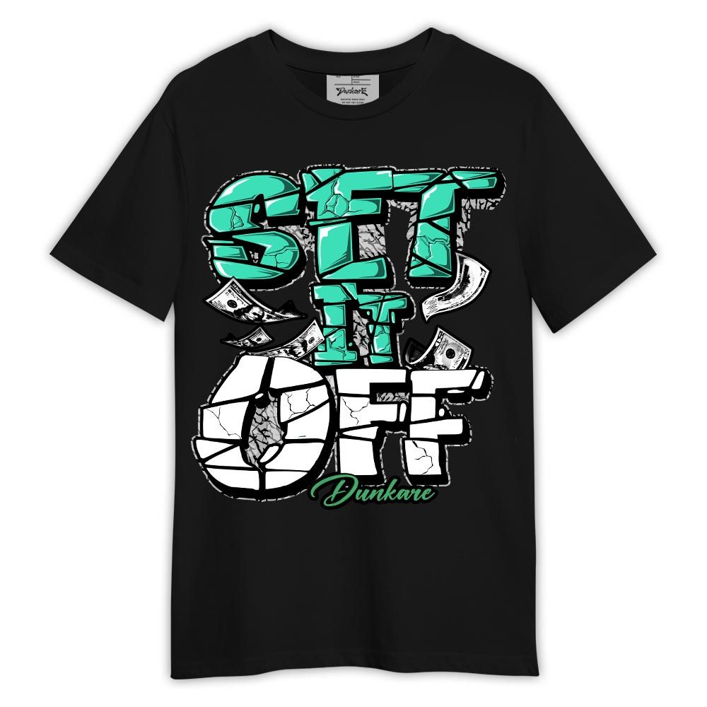 Shirt To Match Black Green Glow 3s - Graphic Set It Off Shirt Green Glow 3s Outfit