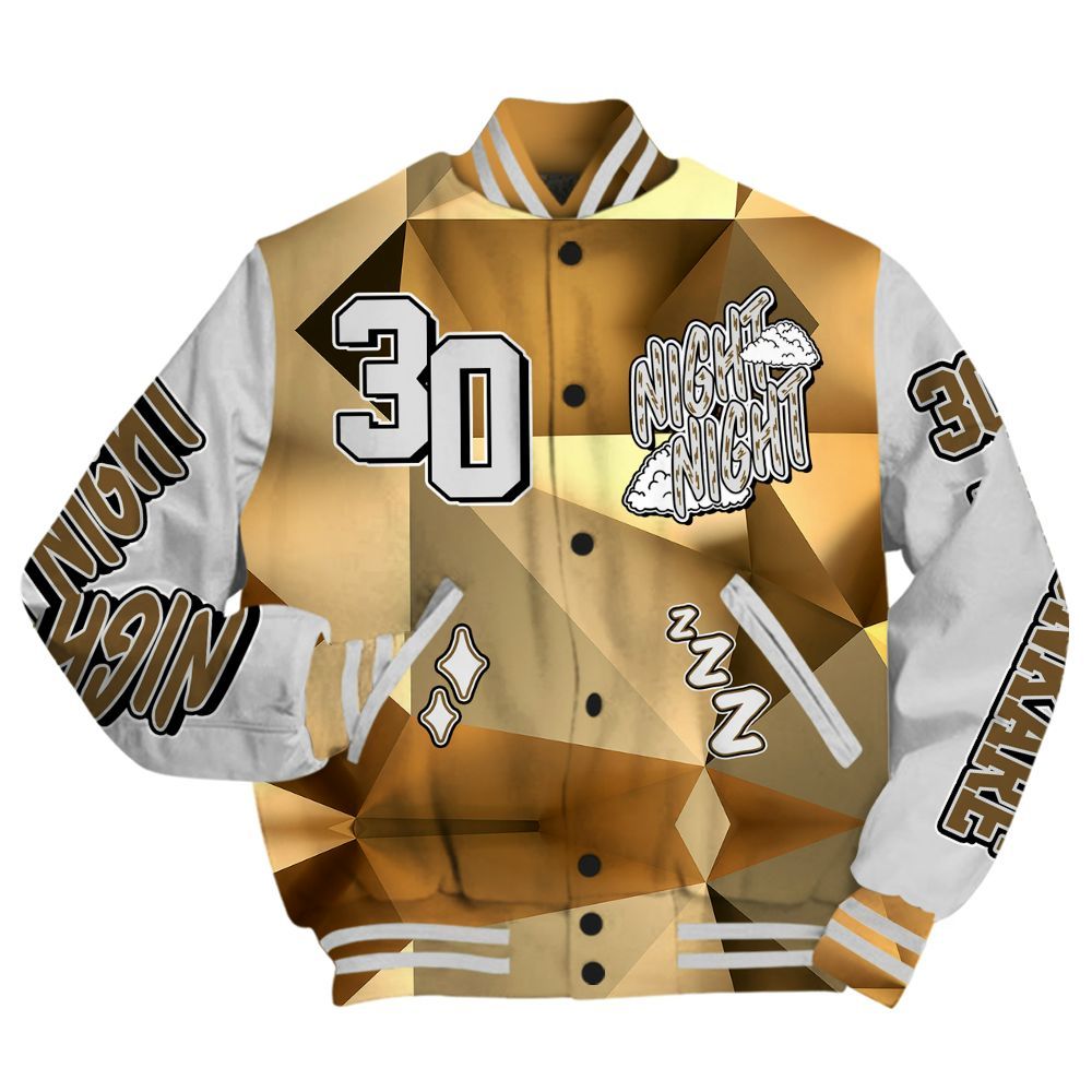 Varsity Jacket To Match NET Gold 4s - Seeya Skeleton All Over Print