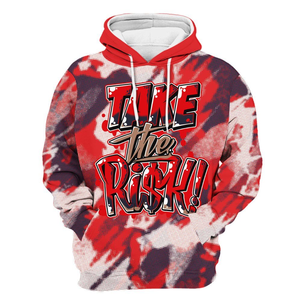 Hoodie To Match Low OG Howard Bison 1s - Take Risks Abstract All Over Print