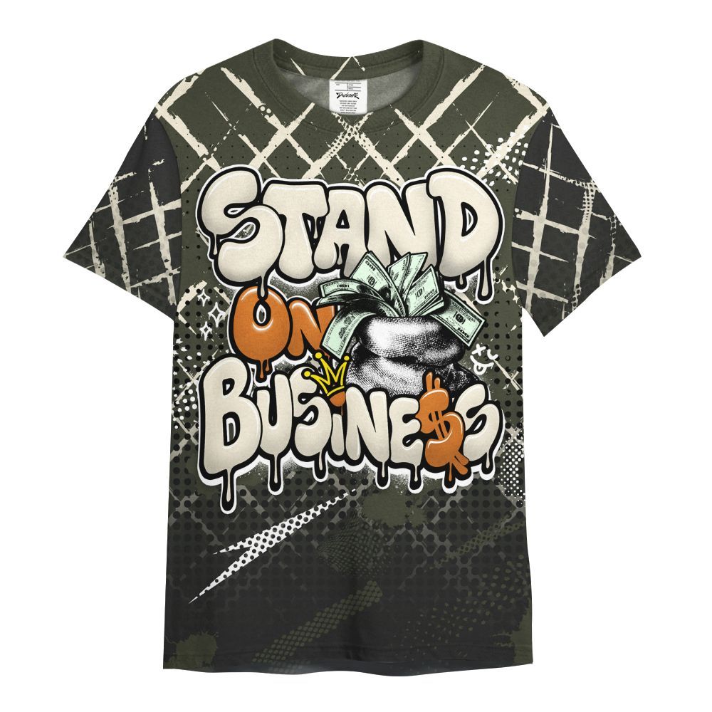 Shirt To Match Retro Undefeated 4s - Halftone Stand Business Drip All Over Print