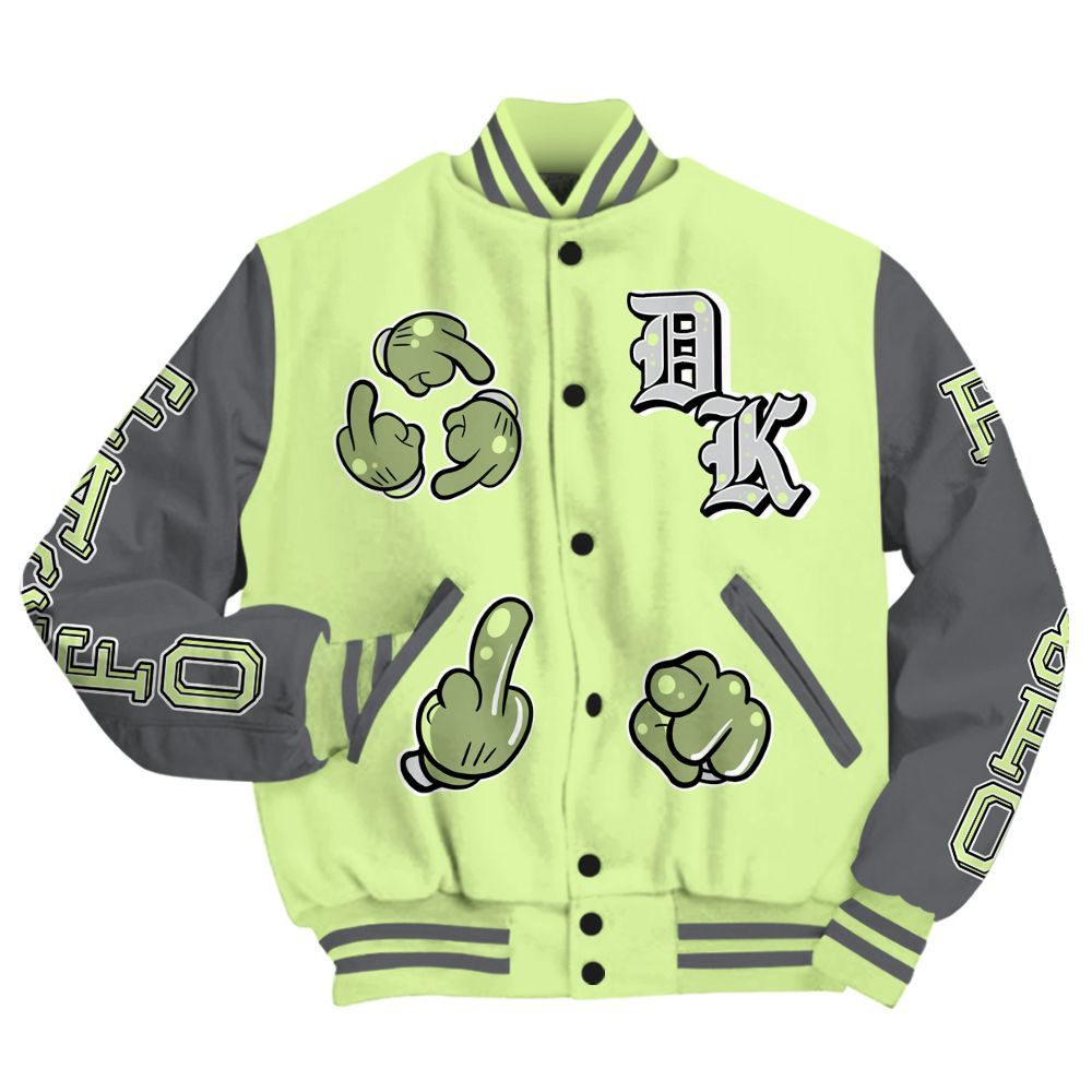 Varsity Jacket To Match Smoke Grey Volt TR 1s - F Around Find Out Graphic All Over Print