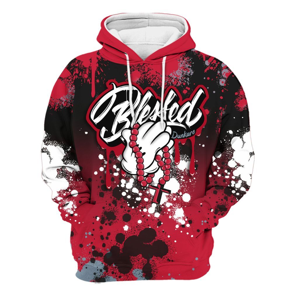 Hoodie To Match Retro Infrared Salesman 6s - God Blessed Ink Drip All Over Print