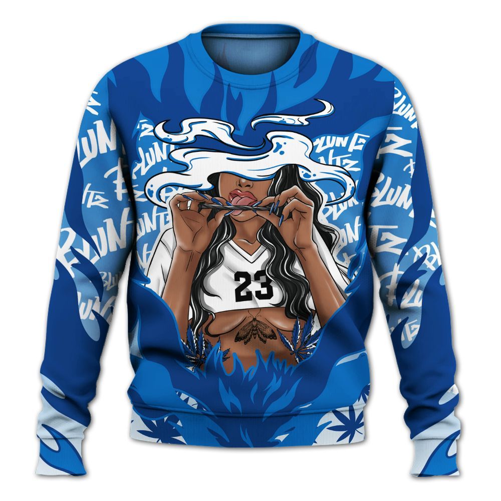 Sweatshirt To Match Blueberry 12s - Bluntz Burnz Graphics All Over Print