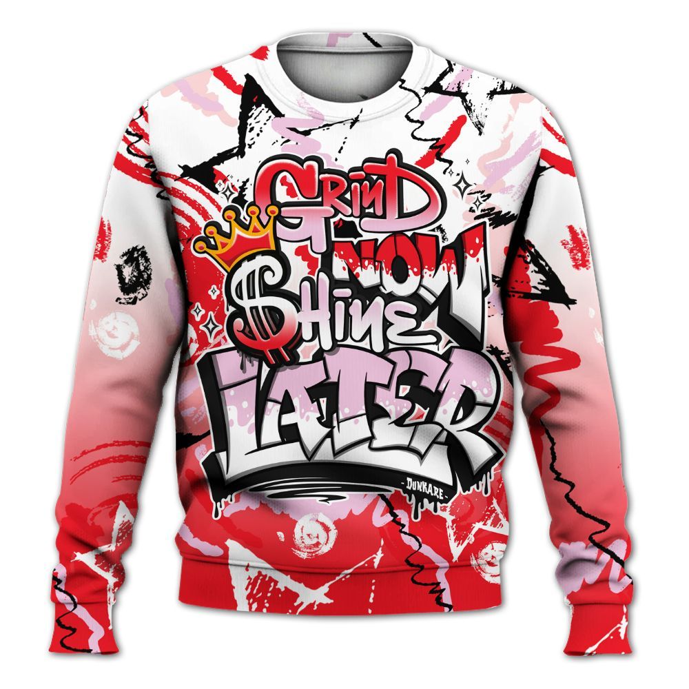 Sweatshirt To Match Zoom Vomero 5 Valentine's Day 2025 - Grind Shine Later Drip All Over Print