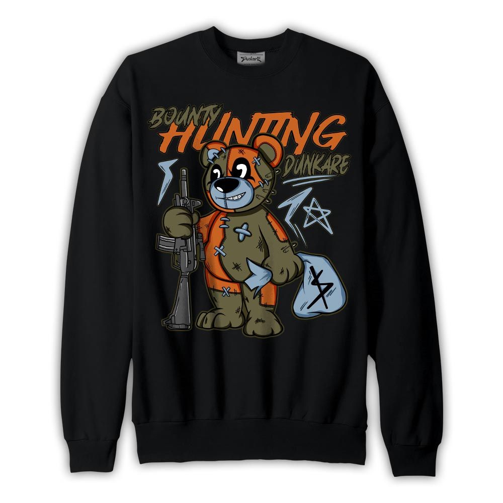 Sweatshirt To match Olive 5s Sweatshirt - Bounty Hunting Bear Graphic 1605 NCMD