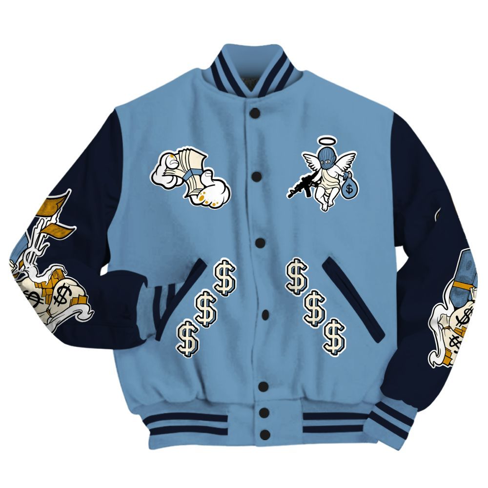 Varsity Jacket To Match High OG First In Flight 1s - Ones Move In Silence Graphic All Over Print