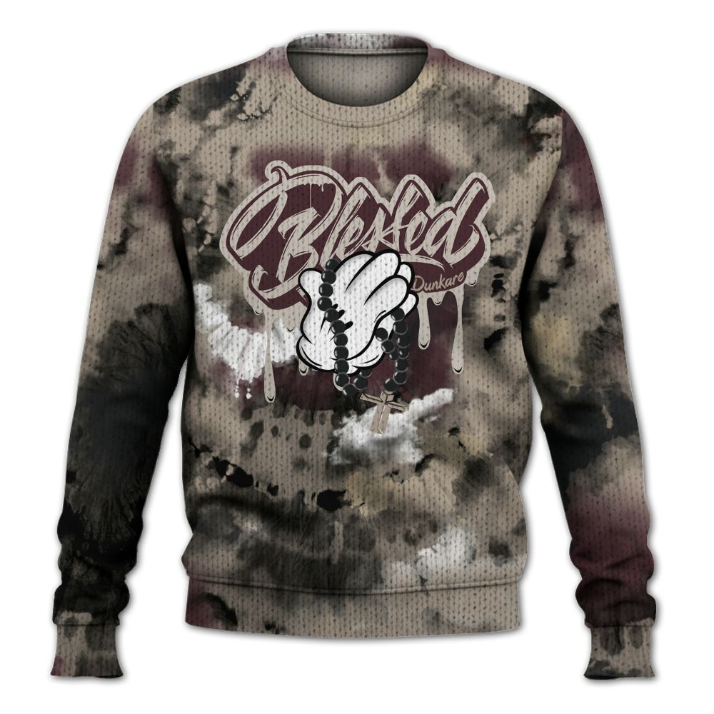 Knitted Sweater To Match AMM Retro Phantom 4s - God Blessed Tie Dye