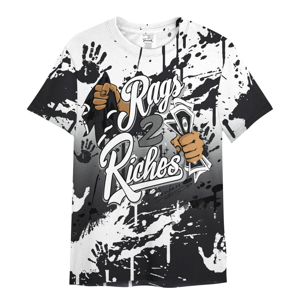 Shirt To Match White Thunder 4s - Rag 2 Riches All Over Print