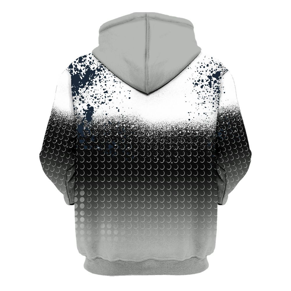Hoodie To Match Retro Georgetown 6s - Halftone Time Is Money All Over Print