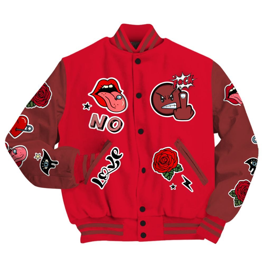 Varsity Jacket To Match Air Max Sunder Gore Tex Fire Red - FK Around Find Out All Over Print