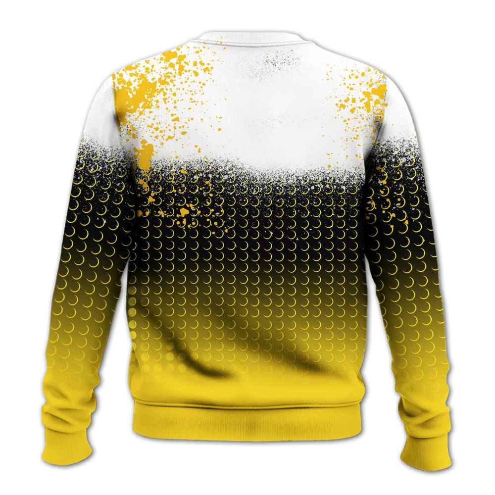 Sweatshirt To Match Retro Thunder 4s - Halftone Time Is Money All Over Print