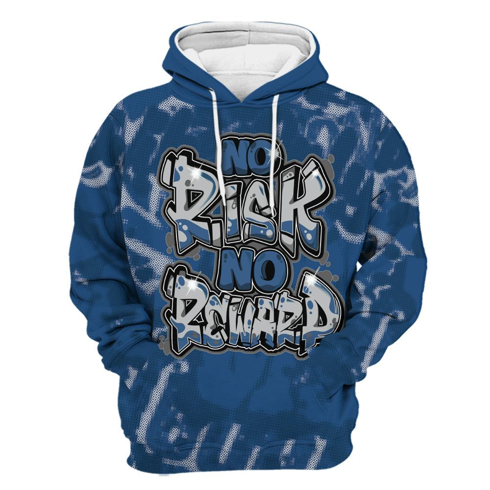Hoodie To Match High OG Midnight Navy 1s - No Risks No Reward Street All Over Print
