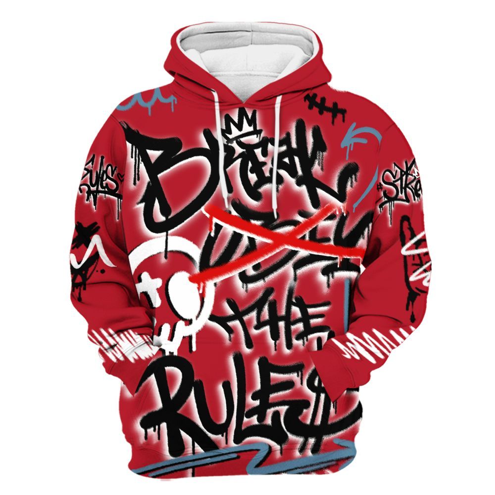 Hoodie To Match Retro Raging Bull 5s - Break Rules Streetwear All Over Print