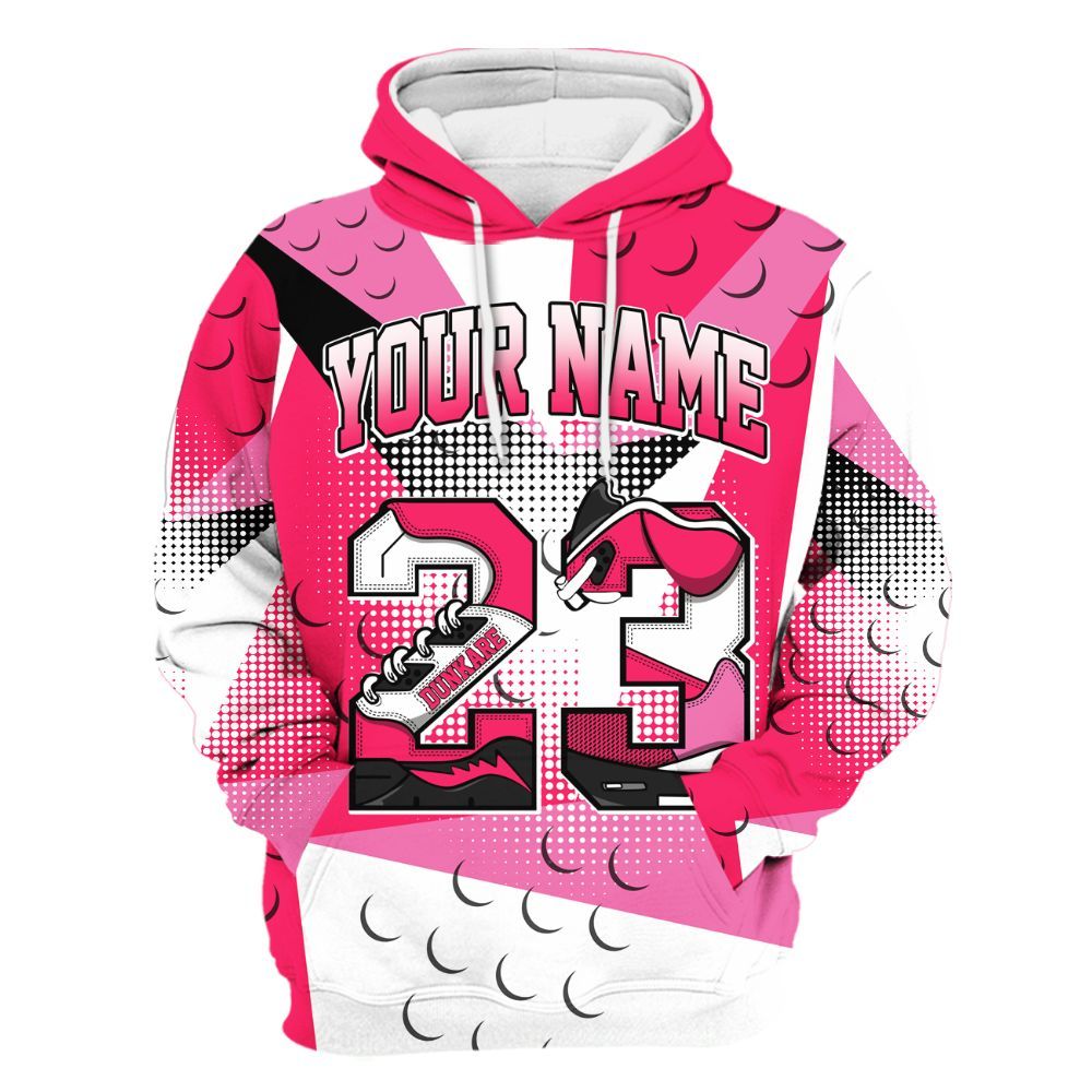 Hoodie To Match Air VaporMax Plus Triple Pink - Poly Custom Name Number 23 5s All Over Print