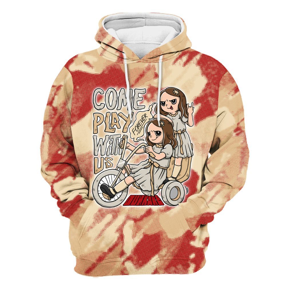 Hoodie To Match Dunk Low Strawberry Waffle - Come Hangout Halloween Abstract Halftone All Over Print