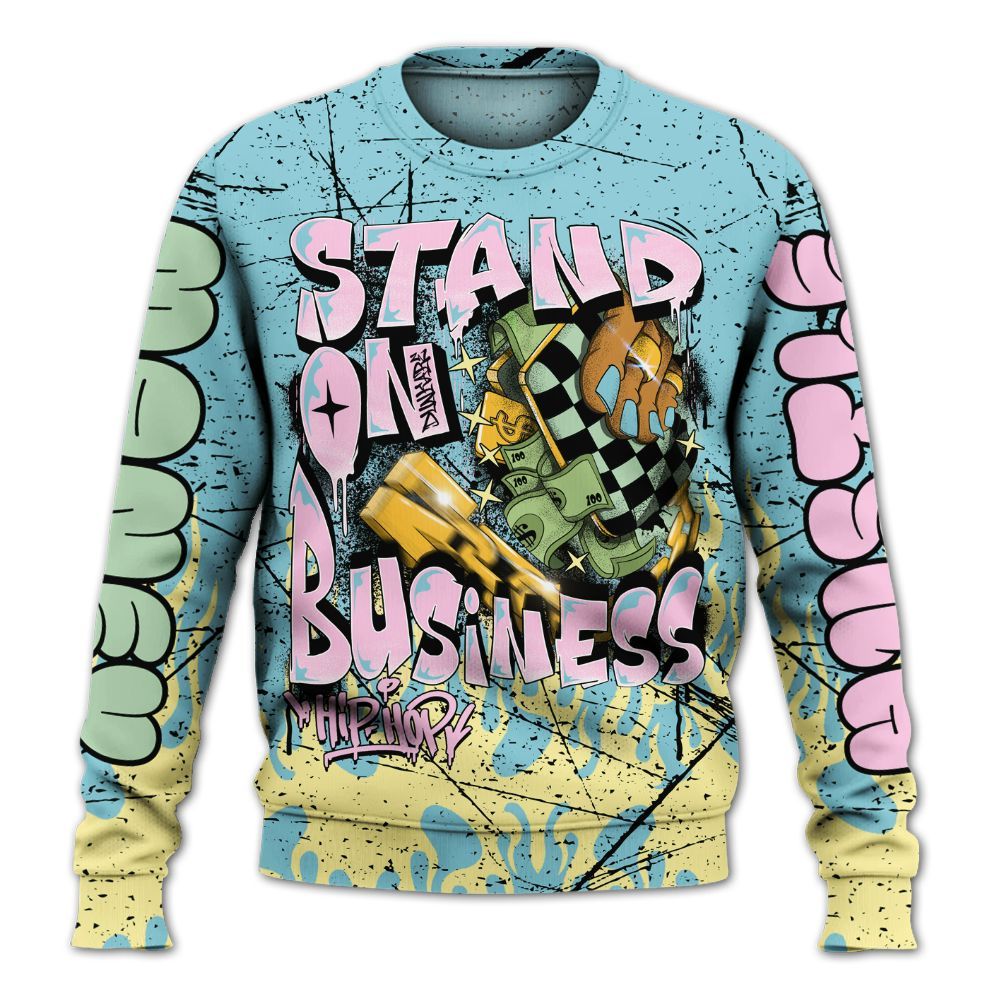 Sweatshirt To Match SB Dunk Low Visty - Stand Business Graffiti All Over Print