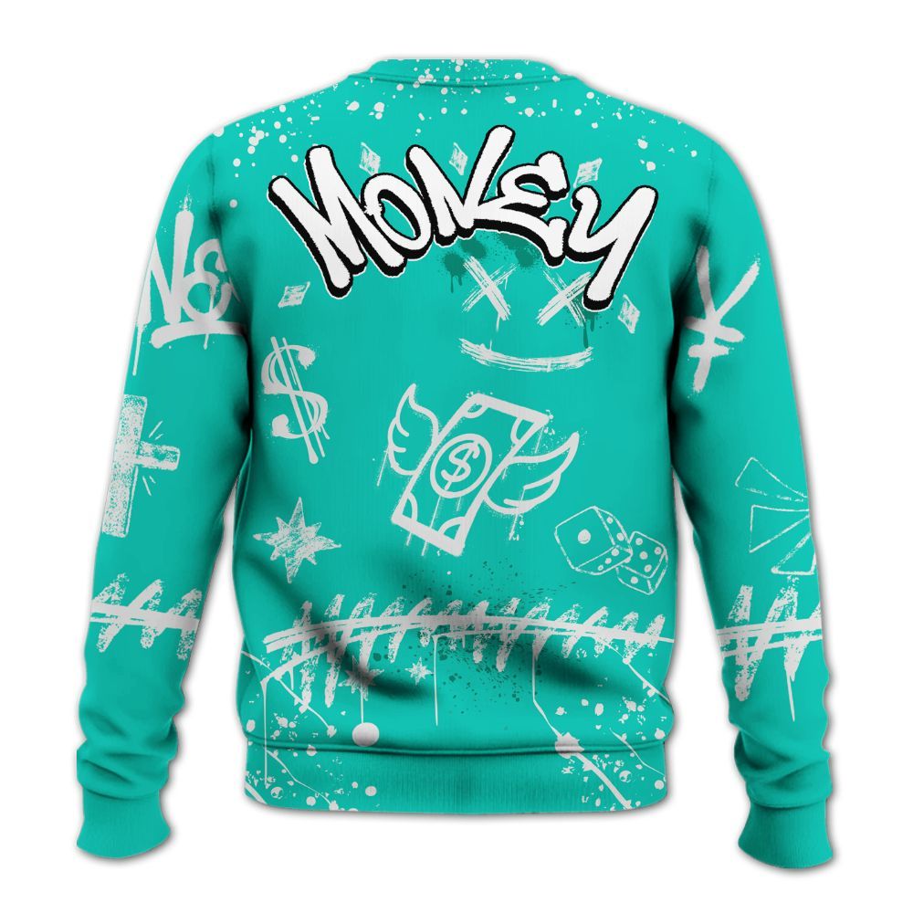 Sweatshirt To Match Dunk Low Clear Jade - Everybody Paid In Full Crayon All Over Print