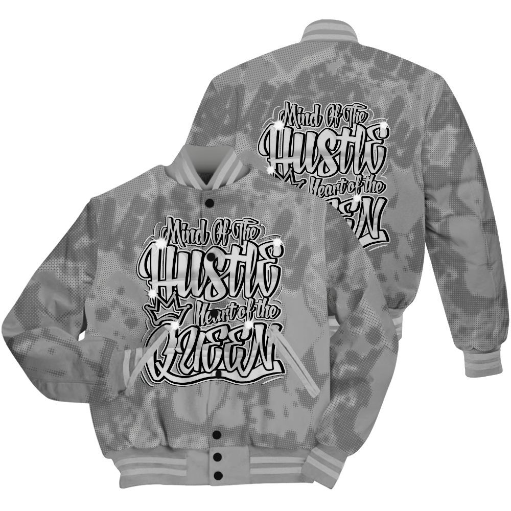 Varsity Jacket To Match Black Wolf Grey 12s Shirt - Hustles Heart Queens Street All Over Print