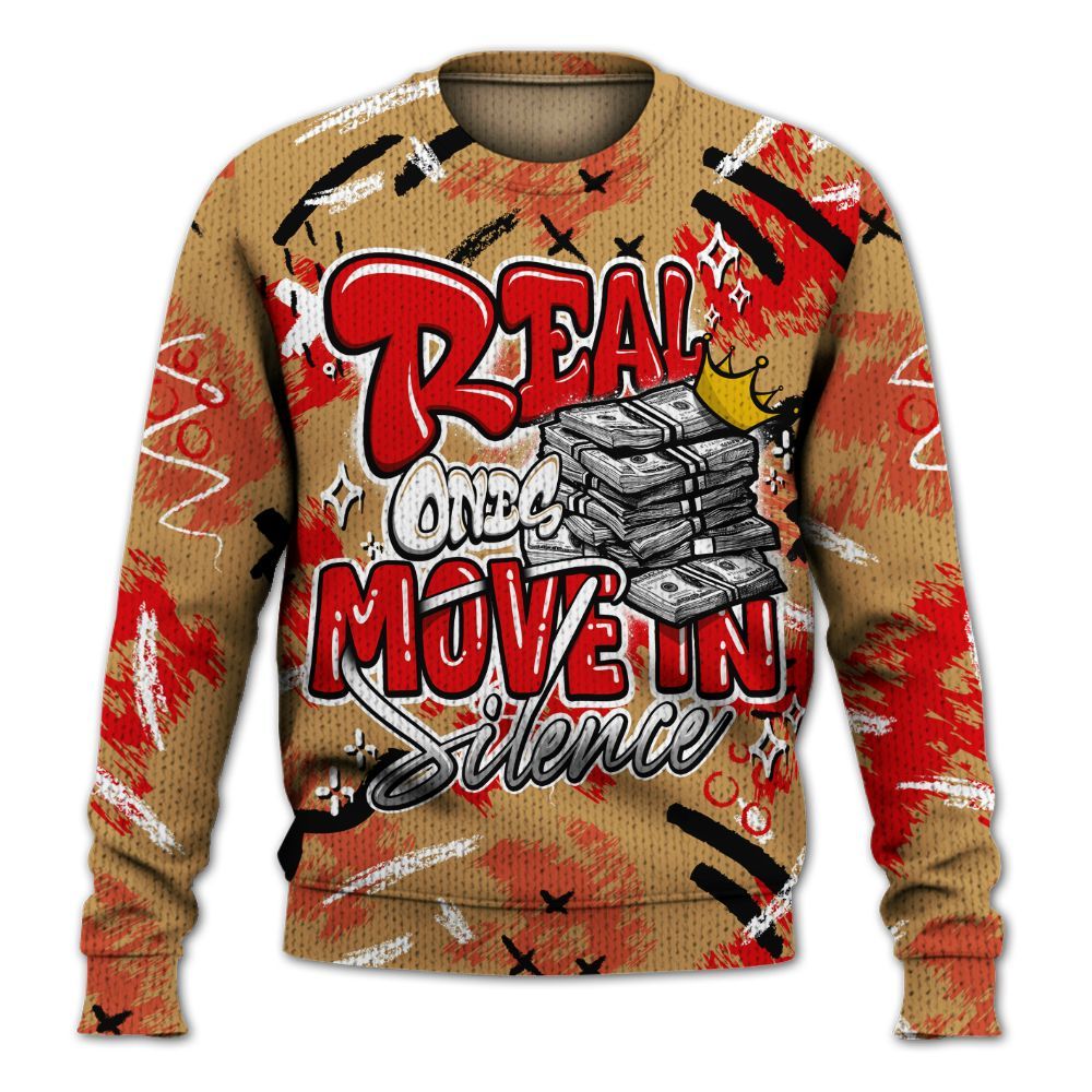 Knitted Sweater To Match Kobe 5 Red Year Of The Mamba - Real Ones Move In Streetwear