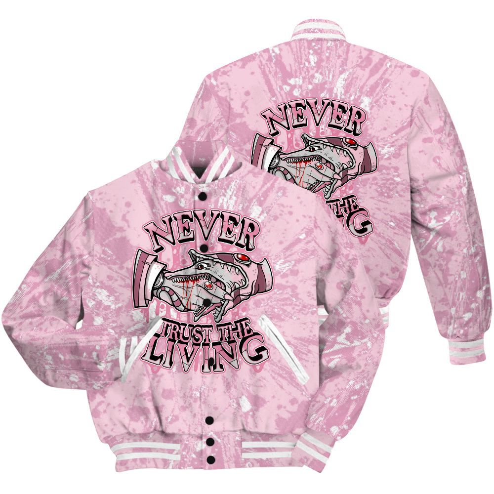 Varsity Jacket To Match Orchid 4s Shirt - Never Trusting Living Graphic Halloween All Over Print