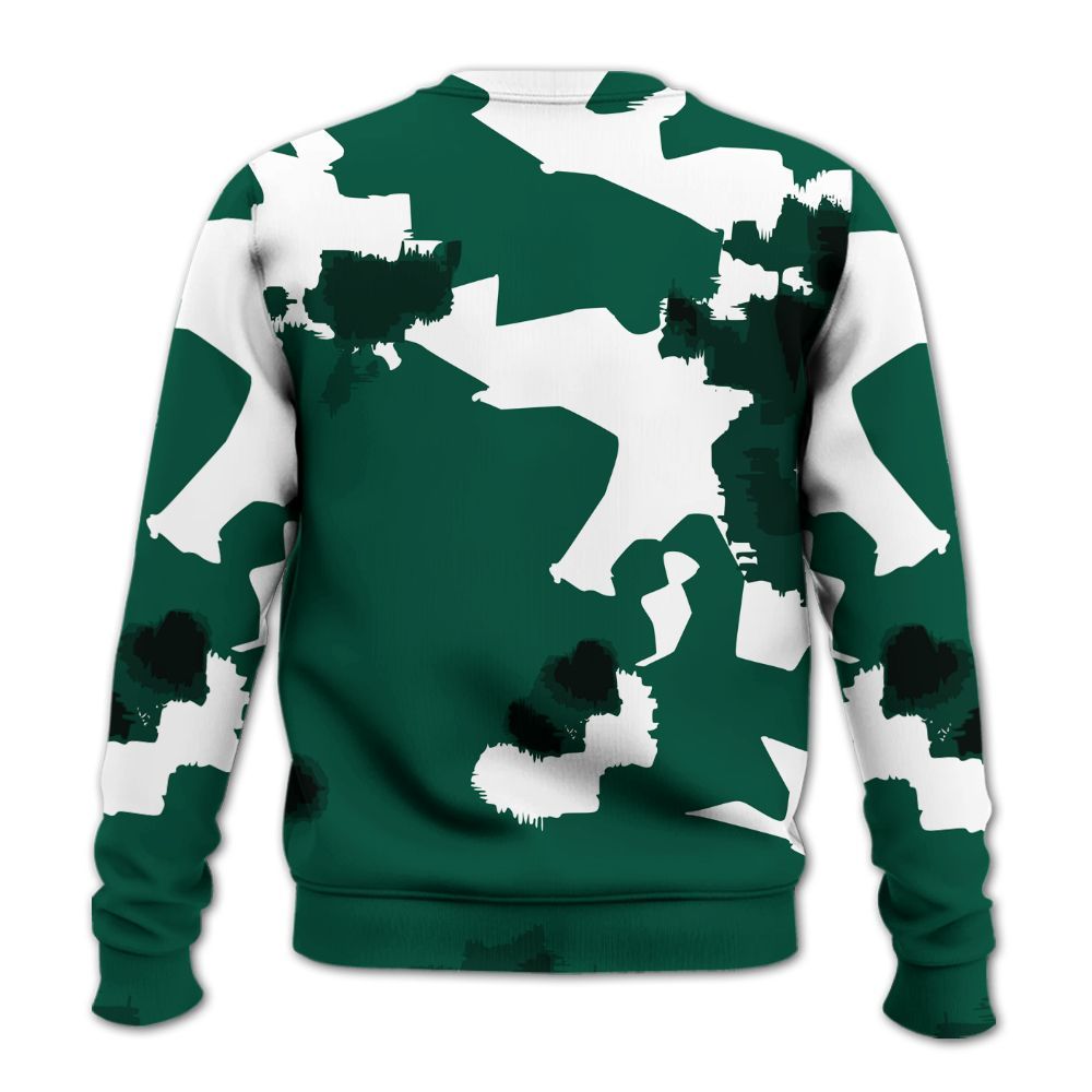 Sweatshirt To Match Oxidized Green 4s - Money Burn Retro All Over Print