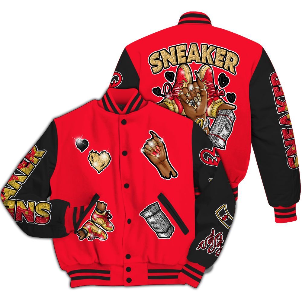 Varsity Jacket To Match KD 18 Air Bakin - Sneakerz Girlz All Over Print