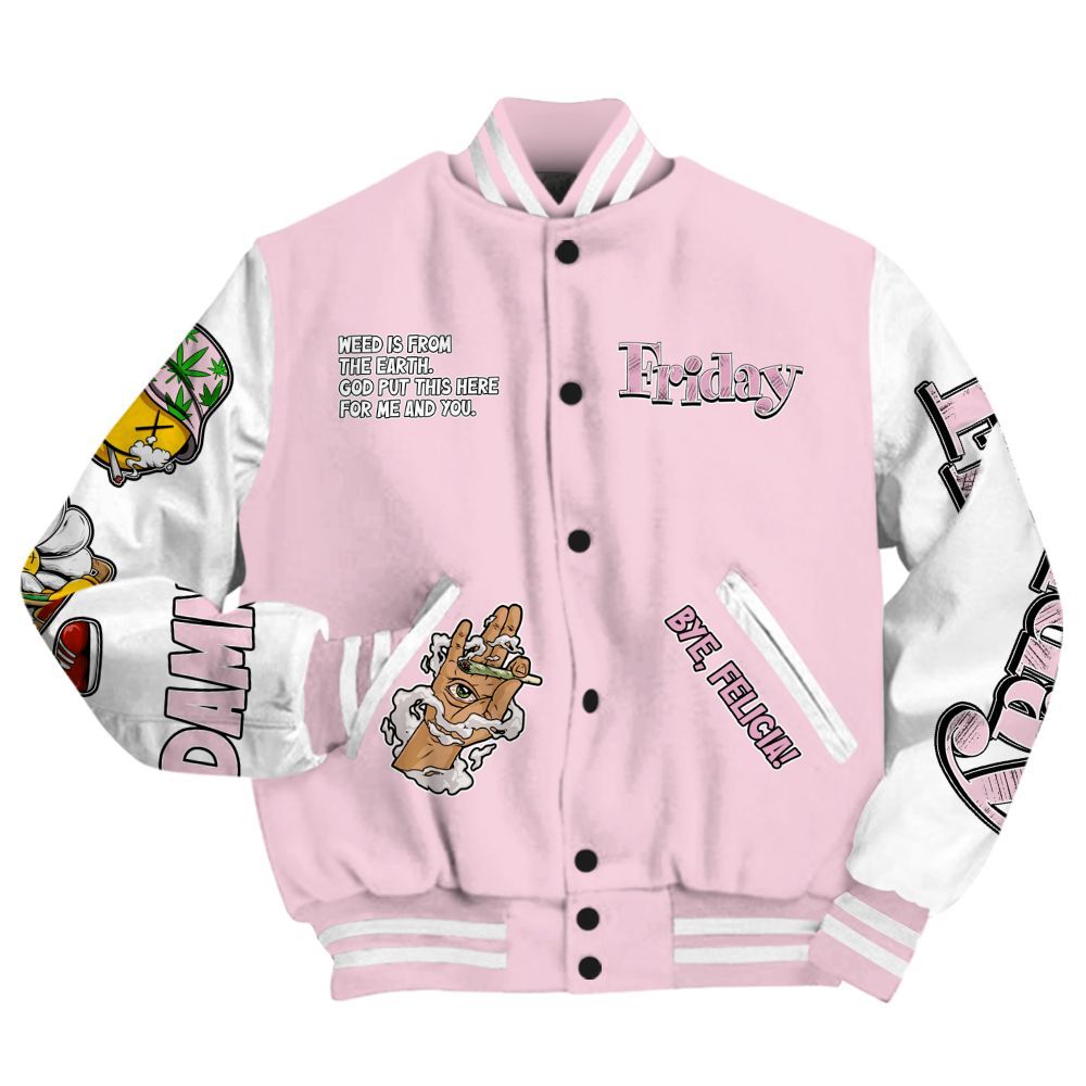 Varsity Jacket To Match Orchid 4s - Friday Sneaker Stress Style All Over Print