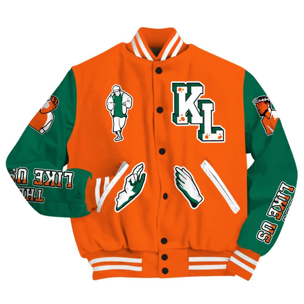 Varsity Jacket To Match SoleFly Sail Gorge Green 3s - Dislike Us Graphic All Over Print