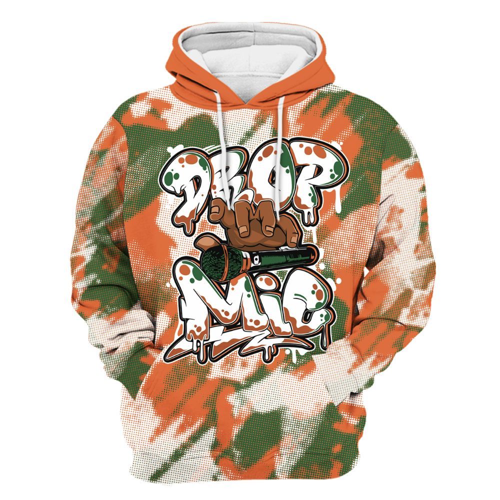 Hoodie To Match Low Miami 5s - Drop Mic Abstract All Over Print