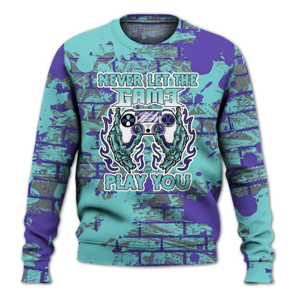 Sweatshirt To Match Low Hornets 1s - PlayGame Skull Brick All Over Print