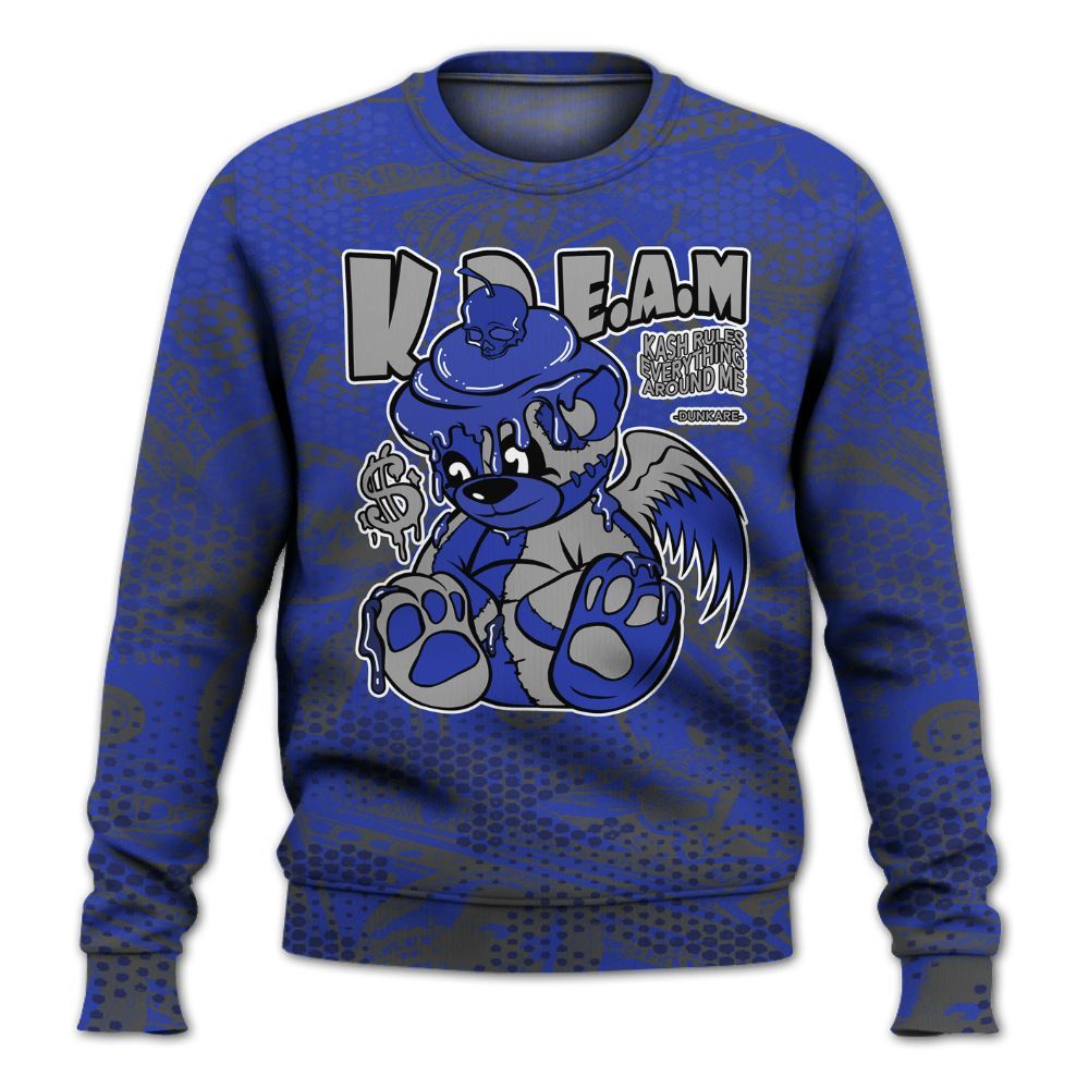 Sweatshirt To Match Air Max Plus Black Racer Blue - Loot Bear All Over Print