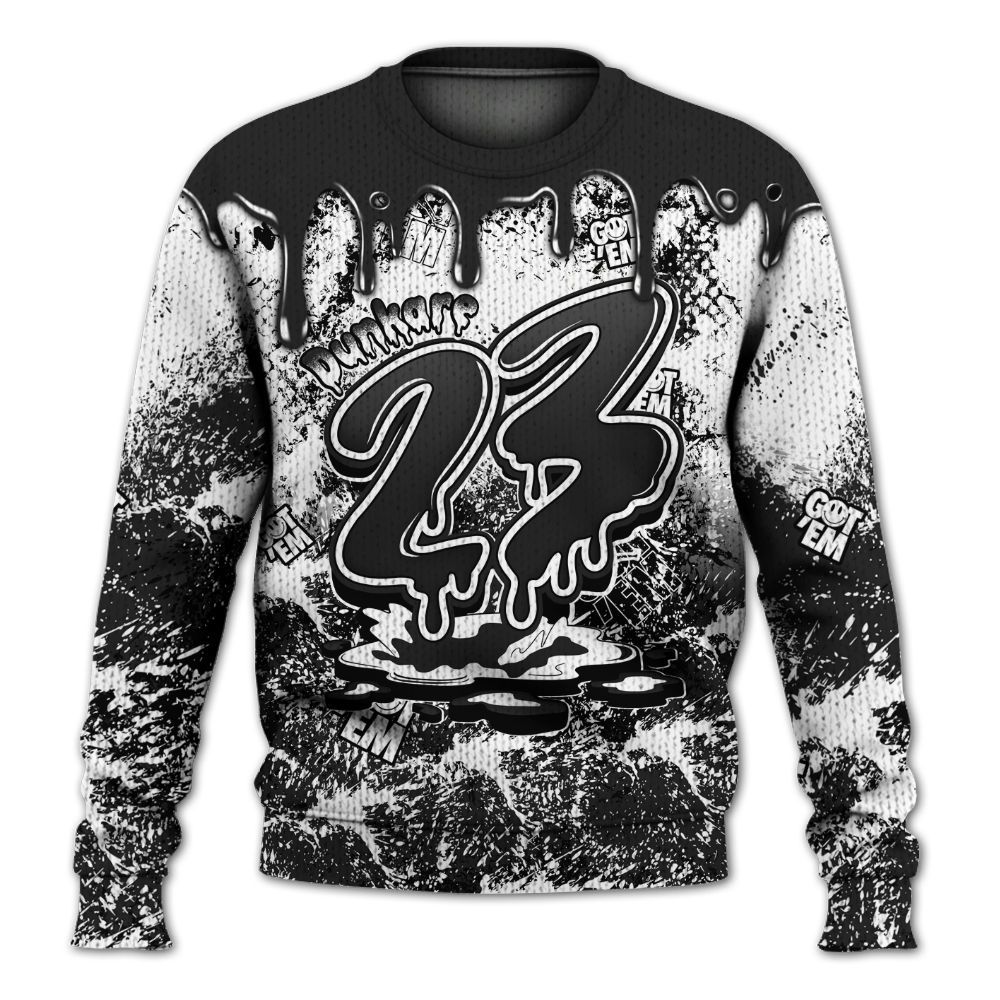 Knitted Sweater To Match Black Cat NET 4s - Dripping 23 Drip