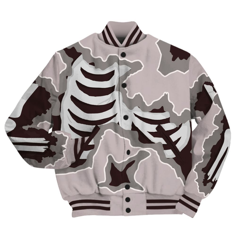 Varsity Jacket To Match AMM Air Smokey Mauve 6s - Hard Feeling Graphic Heart Break All Over Print
