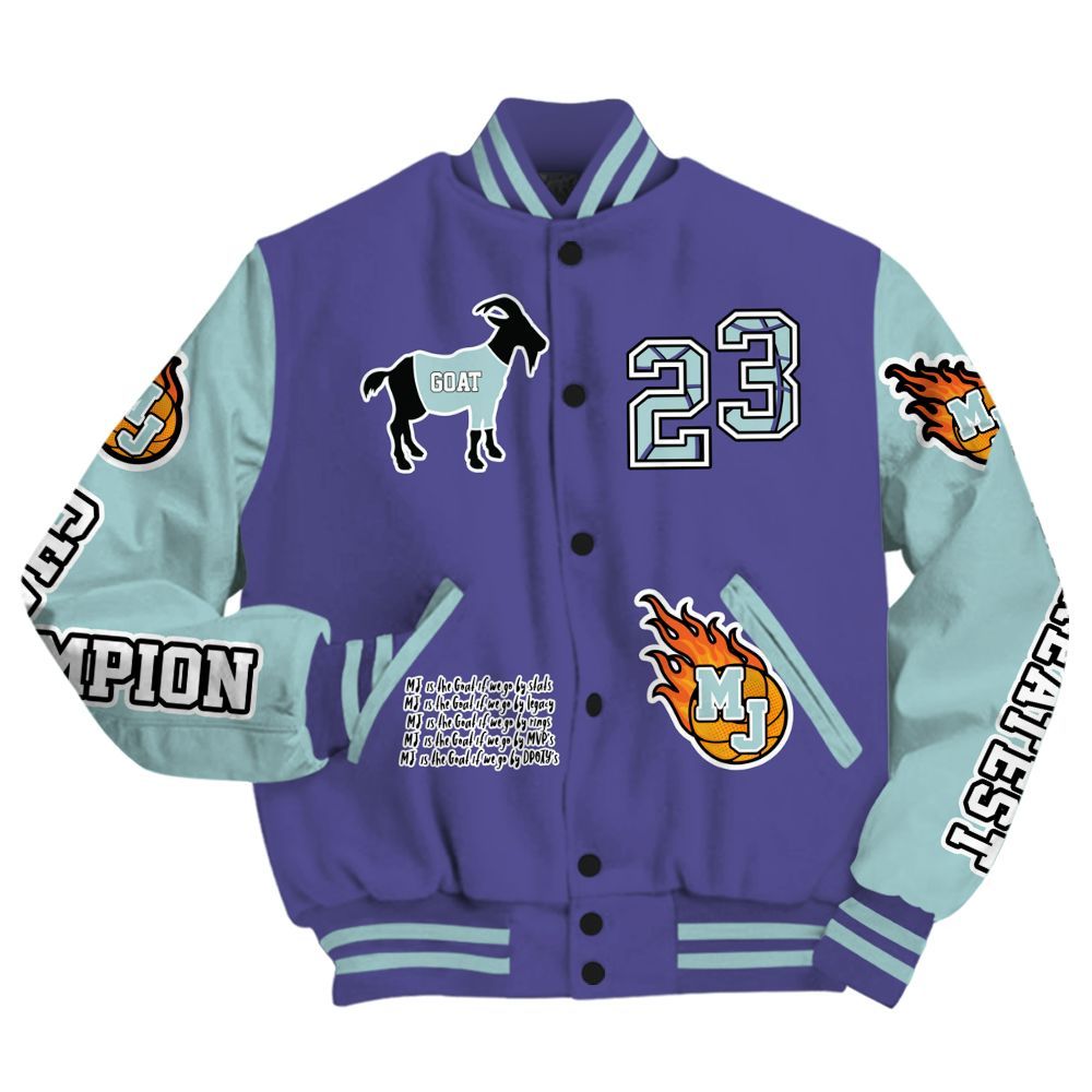 Varsity Jacket To Match Air Ship PE Hornets - 23 G.0.A.T Jump Up Basketball All Over Print