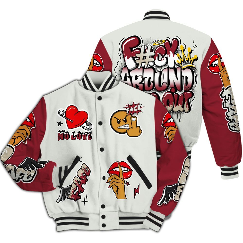 Varsity Jacket To Match Chicago 2025 40s - FK Around Find Out All Over Print