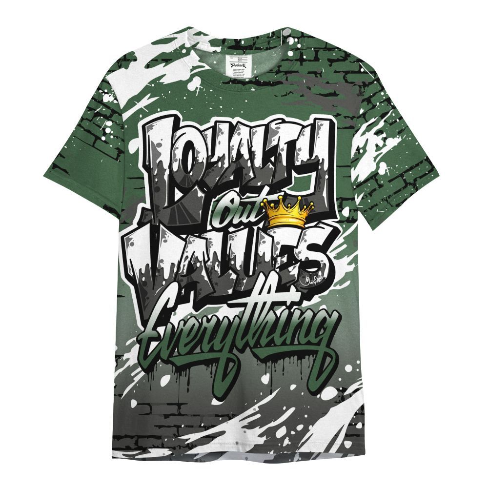 Shirt To Match Dunk Low Skateboards Black - Values Of Loyalty Drip All Over Print