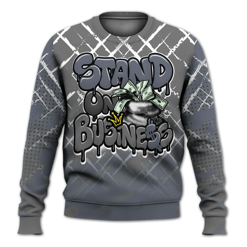 Sweatshirt To Match Cool Grey 6s - Halftone Stand Business Dripping All Over Print