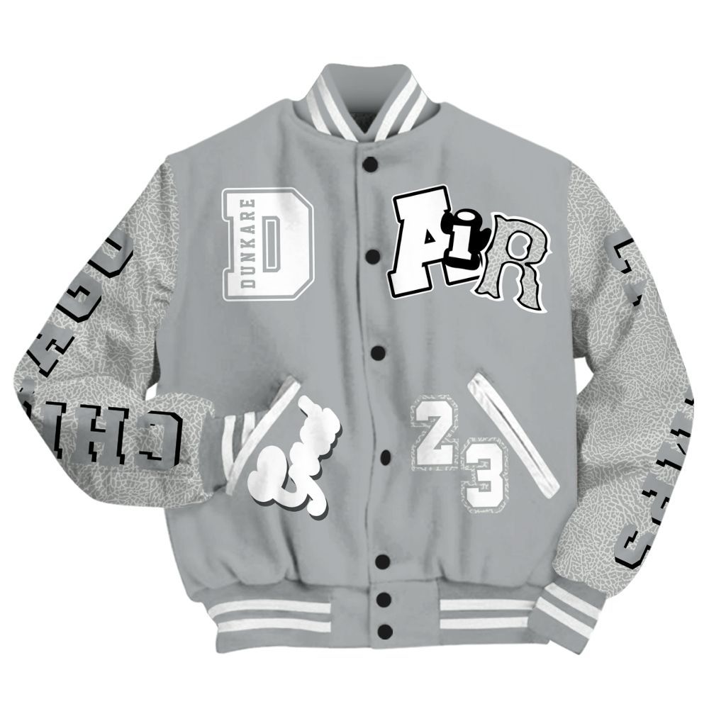 Varsity Jacket To Match Retro Pure Money 3s - AIR Number 23 GOAT All Over Print