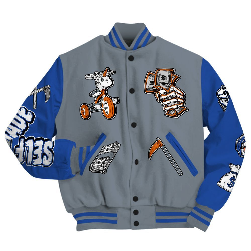 Varsity Jacket To Match RS-X GS League - Self Make Skeleton All Over Print