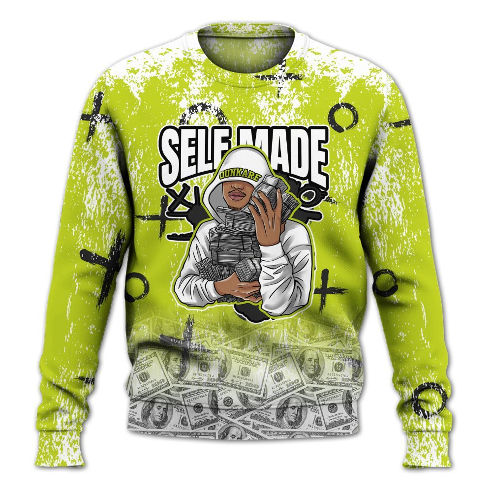 Sweatshirt To Match Bright Cactus 13s - Selfmade Unique Drip All Over Print