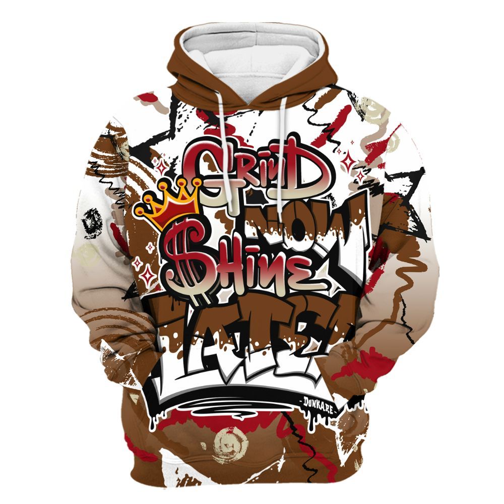 Hoodie To Match Archaeo Brown 5s - Grind Shine Later Drip All Over Print