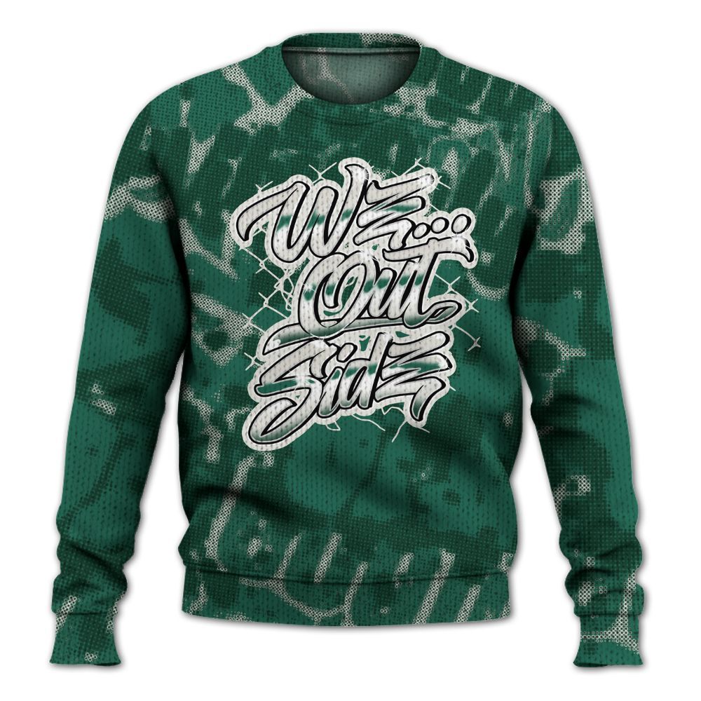 Knitted Sweater To Match Oxidized Green 4s - We OutSider Graphic Street