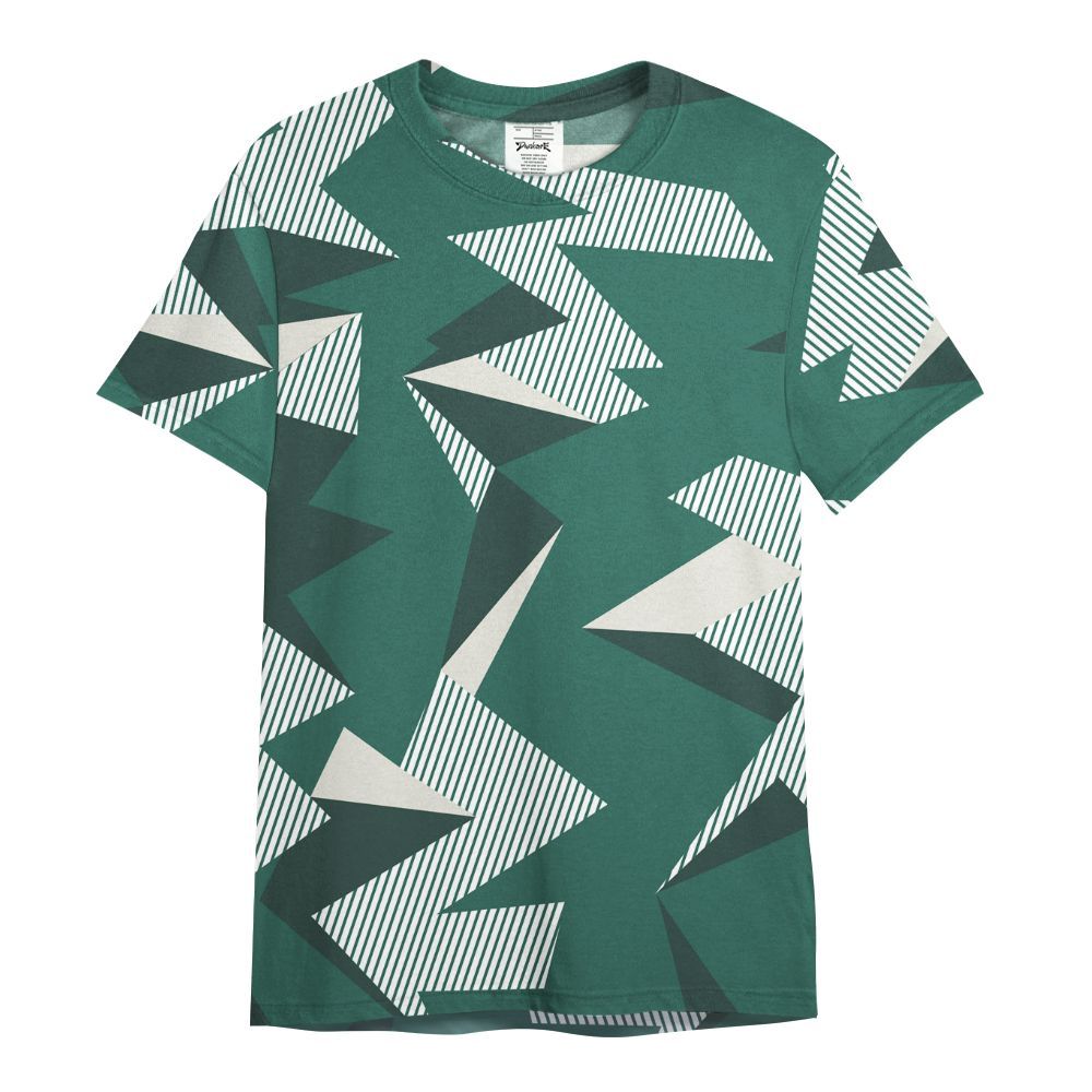 Shirt To Match RM Oxidized Green 4s - Geometric Camouflage Pattern All Over Print