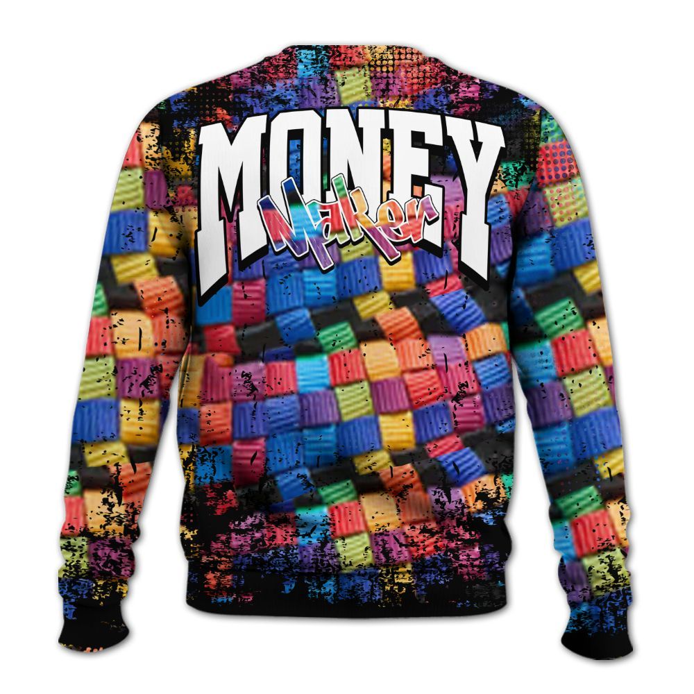 Sweatshirt To Match Air Rainbow Weave - Move In Silence Money Street Retro All Over Print