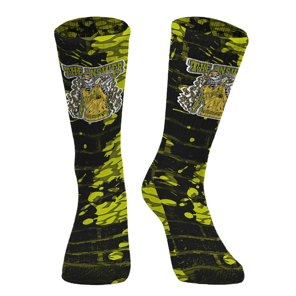 Sock To Match Dunk Low QS Halloween Skull - Allen Answer Skeleton Brick