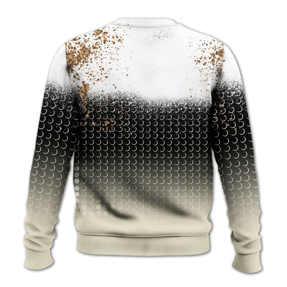Sweatshirt To Match Orewood Brown 3s - Halftone Time Is Money All Over Print