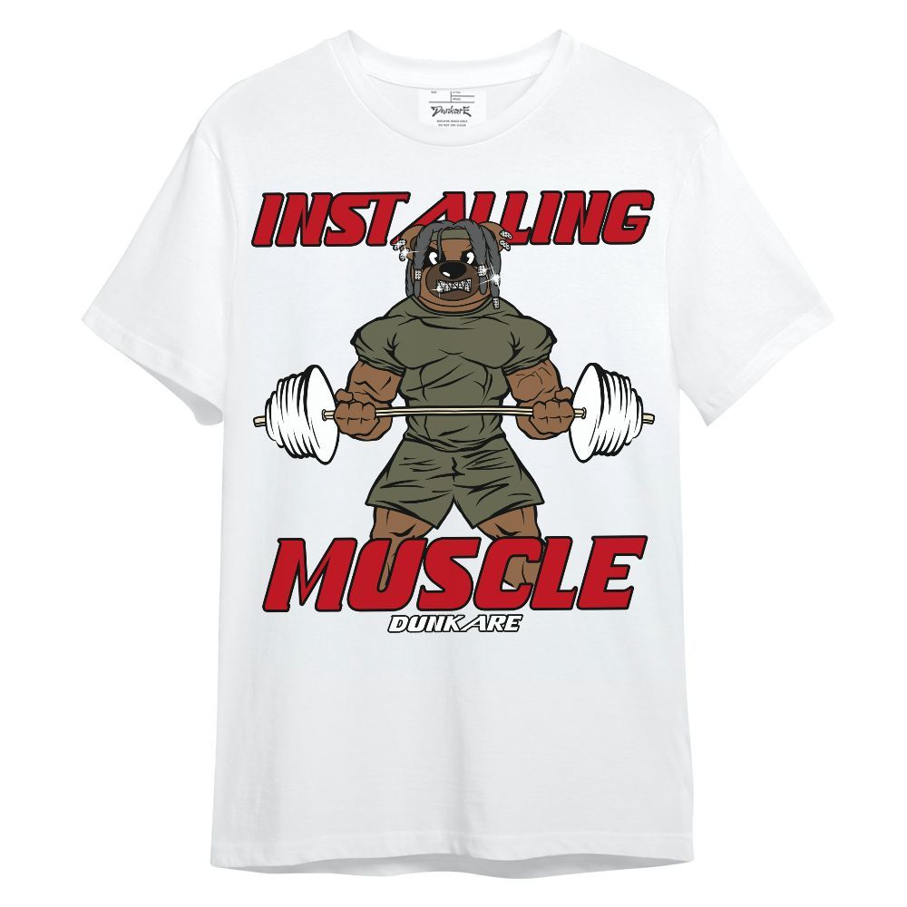 Shirt To Match Low OG Medium Olive 1s - Installing Muscle Bear Unisex Shirt