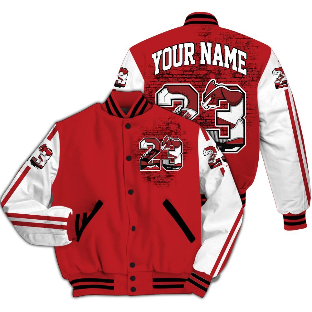 Varsity Jacket To Match Retro Cherry 12s - Custom Name Number 23 5s All Over Print