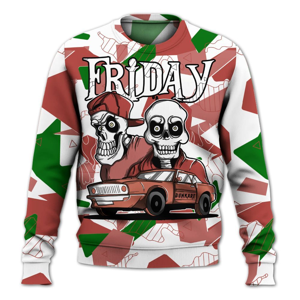 Sweatshirt To Match Dune Red 13s - Friday Funny Retro All Over Print