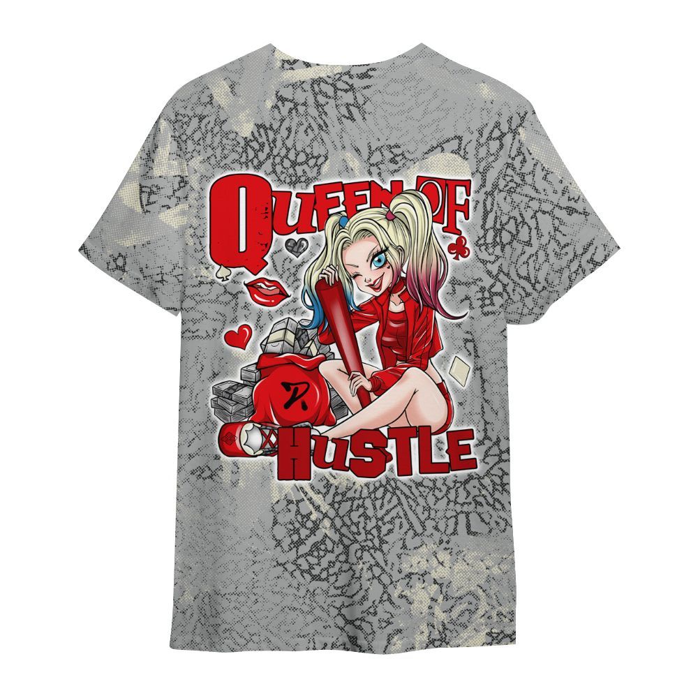 Shirt To Match Cement Grey 3s - Hustles Quiinn Heart Grunge All Over Print